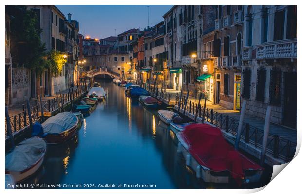 Venice Canal (13) Print by Matthew McCormack