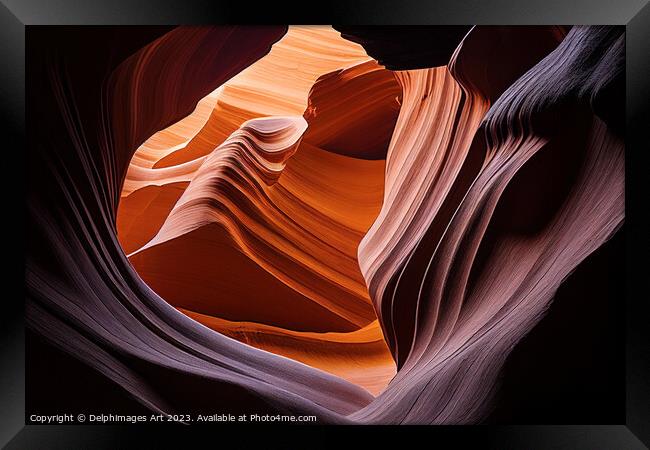 Antelope canyon, Page, Arizona Framed Print by Delphimages Art