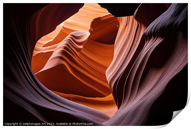 Antelope canyon, Page, Arizona Print by Delphimages Art