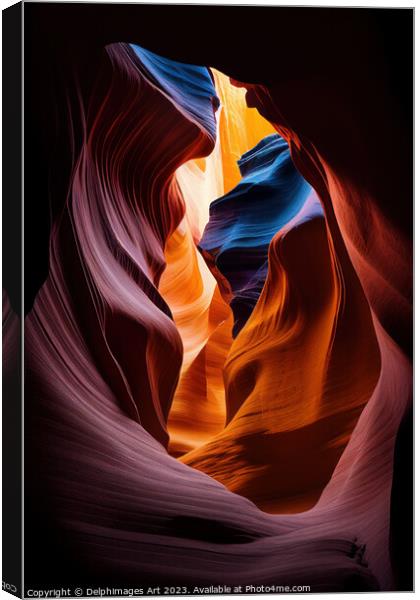 Antelope canyon abstract Canvas Print by Delphimages Art