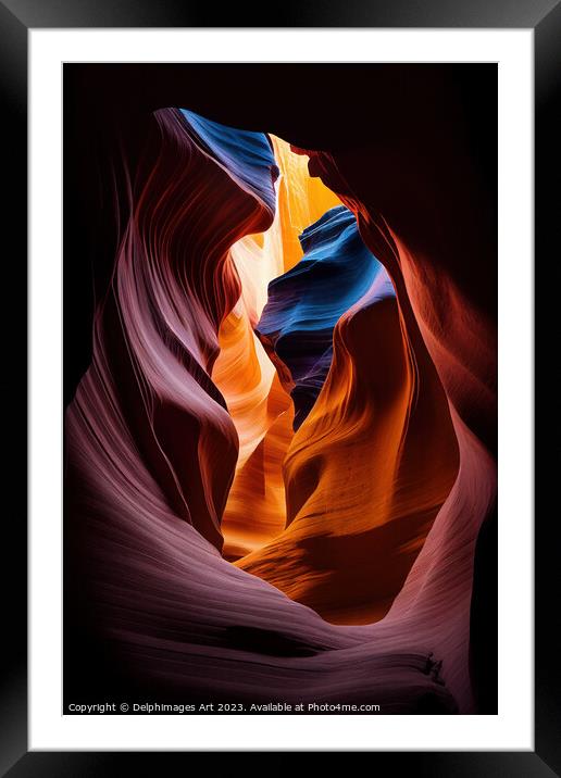 Antelope canyon abstract Framed Mounted Print by Delphimages Art