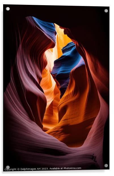 Antelope canyon abstract Acrylic by Delphimages Art