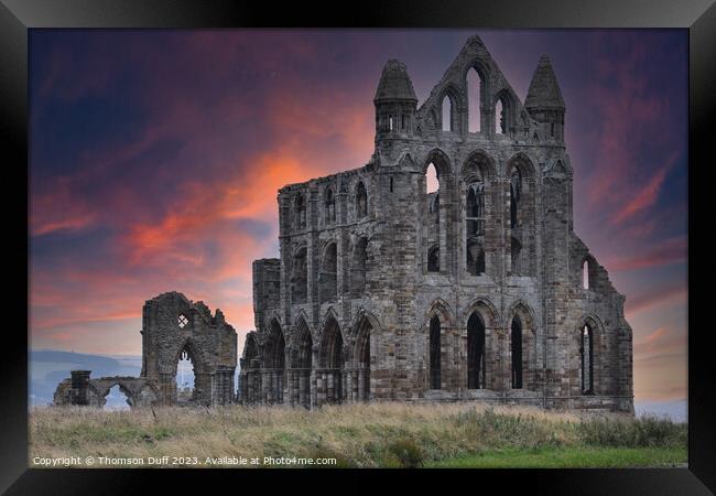 Whitby Abbey Framed Print by Thomson Duff