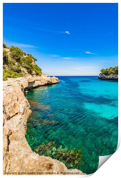 Serenity of Cala Llombards Print by Alex Winter