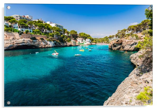 Cala Santanyi on Majorca island, Spain Mediterrane Acrylic by Alex Winter