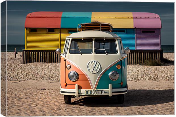 Beach Camper Canvas Print by Picture Wizard