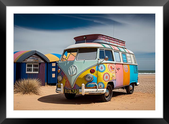 VW Camper Van Framed Mounted Print by Picture Wizard