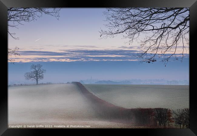 Misty morning Framed Print by Derek Griffin