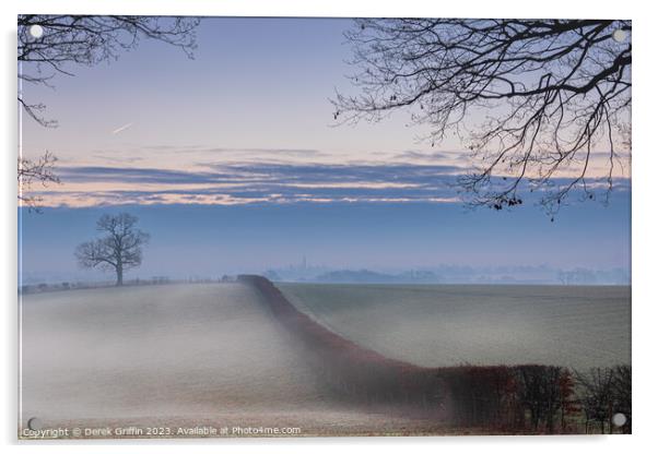 Misty morning Acrylic by Derek Griffin