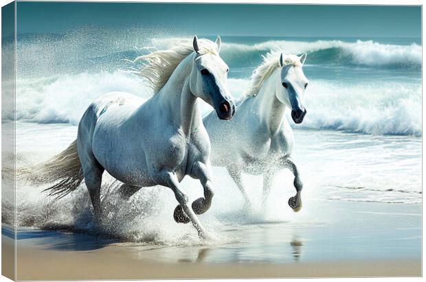 Galloping Horses Canvas Print by Picture Wizard