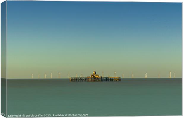 Herne bay pier Canvas Print by Derek Griffin