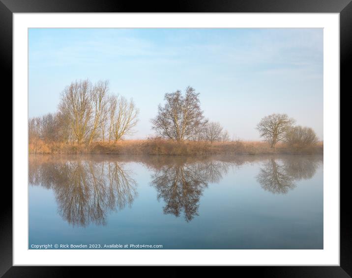 Broadland Trees Framed Mounted Print by Rick Bowden