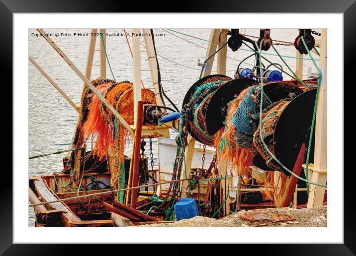 Trawler Stern Fishing Nets Framed Mounted Print by Peter F Hunt