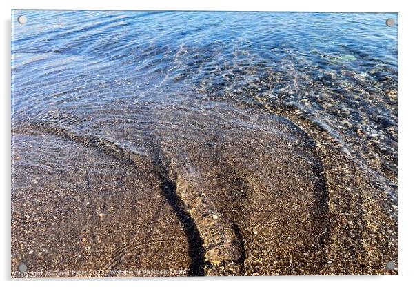 Swirling Sea Waves  Acrylic by David Pyatt