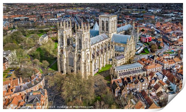 York Minster Print by GEOFF GRIFFITHS