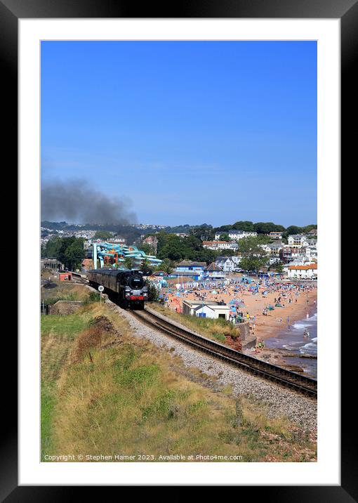 Majestic Steam Train on the English Riviera Framed Mounted Print by Stephen Hamer