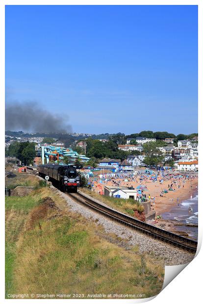 Majestic Steam Train on the English Riviera Print by Stephen Hamer