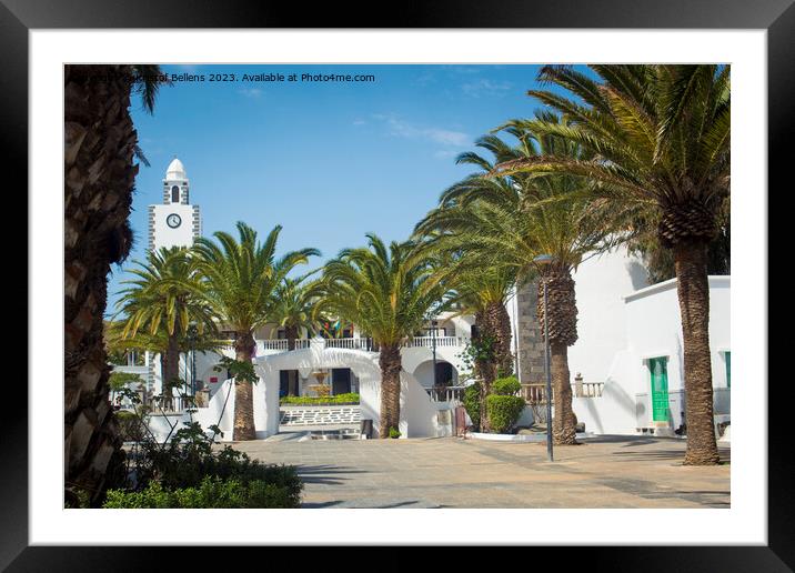 View on Plaza Leon y Castillo on San Bartolome on the Canary Island of Lanzarote, Spain. Framed Mounted Print by Kristof Bellens