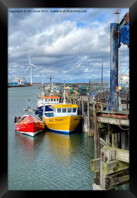 Colourful Fishing Boats Framed Print by Jim Jones