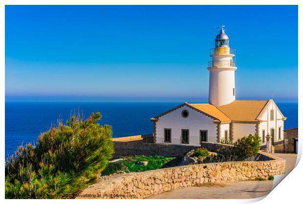 Cala Ratjada lighthouse, Majorca, Spain Print by Alex Winter