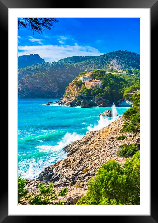 Beautiful island scener of Camp de Mar Framed Mounted Print by Alex Winter