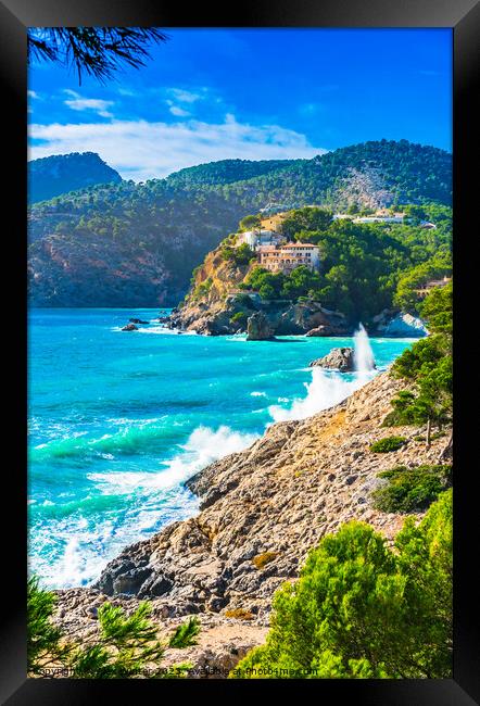 Beautiful island scener of Camp de Mar Framed Print by Alex Winter