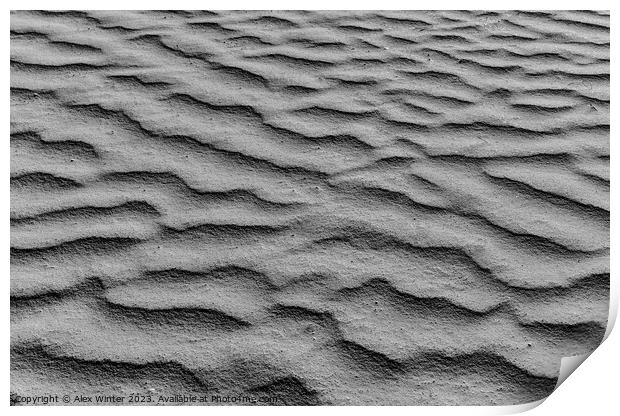 Close-up of sand dune background texture Print by Alex Winter