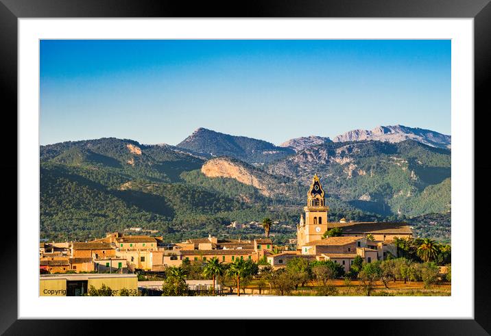 Idyllic Spanish Village in Mountain Landscape Framed Mounted Print by Alex Winter