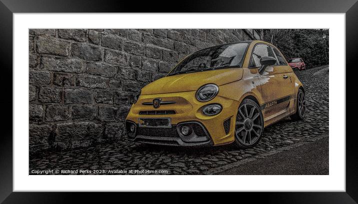 Fiat  500 Arbath Framed Mounted Print by Richard Perks