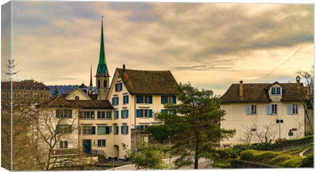 Cityscape Zurich Canvas Print by Chris Lord