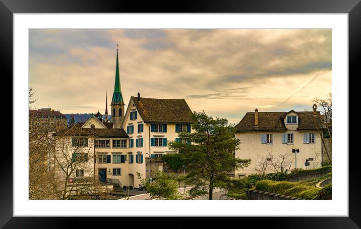 Cityscape Zurich Framed Mounted Print by Chris Lord