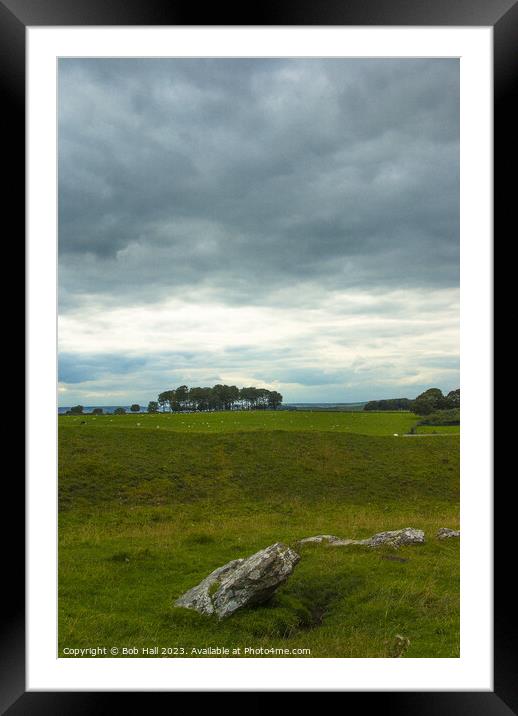 Rock at Arbor Low Framed Mounted Print by Bob Hall