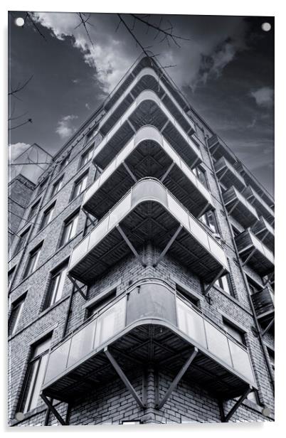Brighouse Balconies Acrylic by Glen Allen