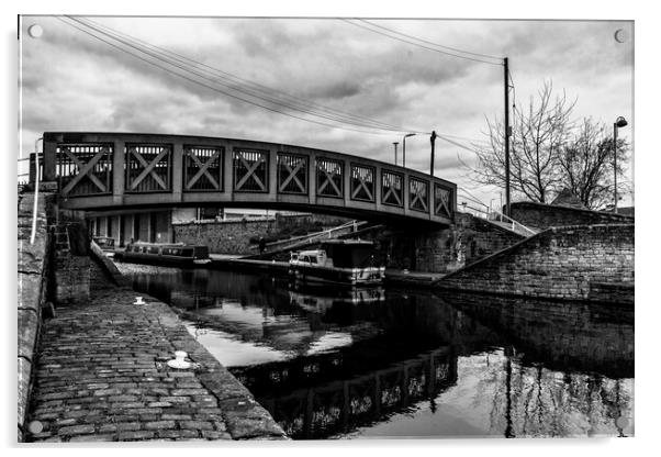 Bridge Over Brighouse Basin  Acrylic by Glen Allen
