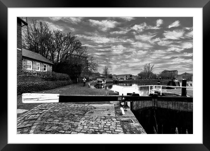Brighouse Canal Basin Framed Mounted Print by Glen Allen