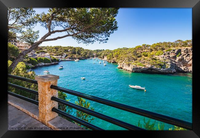 Bay harbor of Cala Figuera Framed Print by Alex Winter