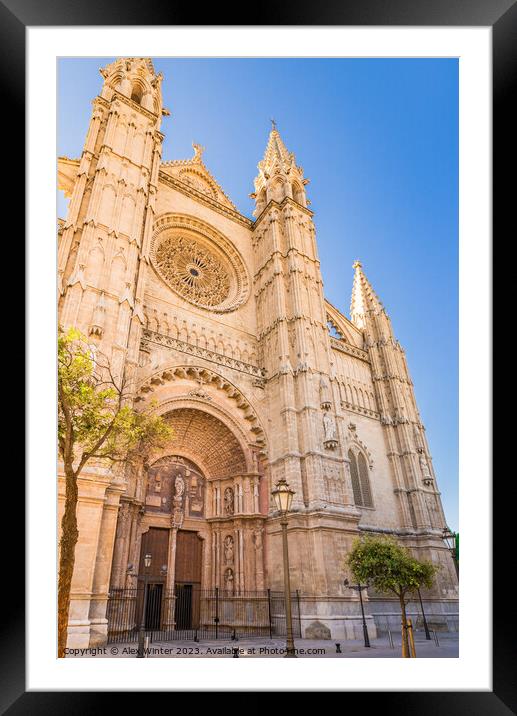 Cathedral La Seu in Palma de Mallorca Framed Mounted Print by Alex Winter