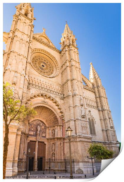 Cathedral La Seu in Palma de Mallorca Print by Alex Winter