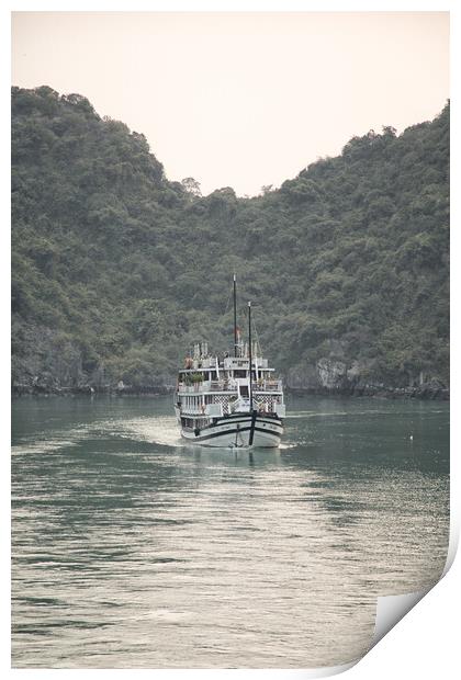 Cruising Halong Bay Print by Jed Pearson
