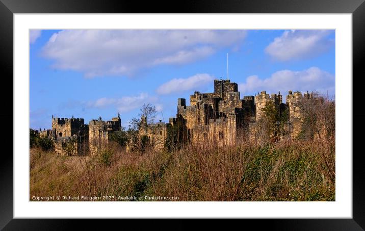 Alnwick Castle Framed Mounted Print by Richard Fairbairn