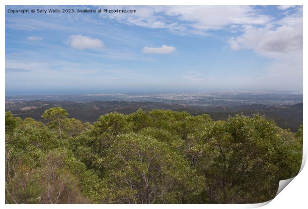 Adelaide from Mount Lofty Print by Sally Wallis