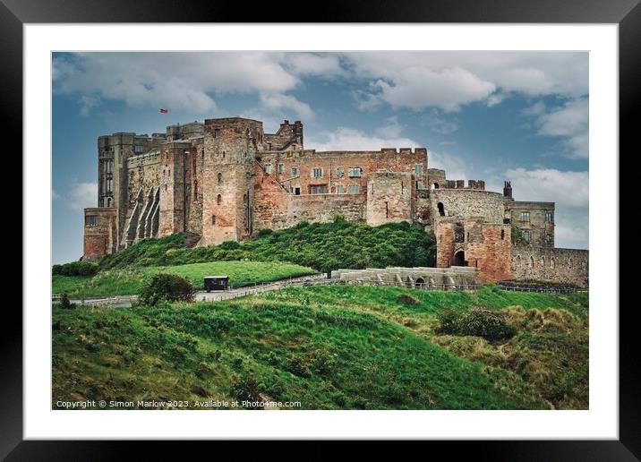 Majestic Bamburgh Castle Framed Mounted Print by Simon Marlow