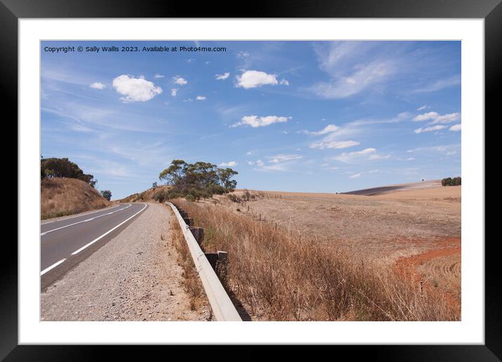 Bend in the Open Road Framed Mounted Print by Sally Wallis