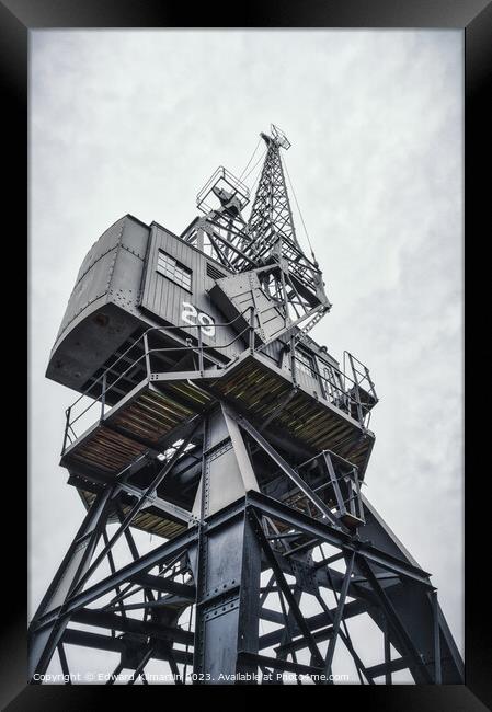 Bristol dock Crane Framed Print by Edward Kilmartin