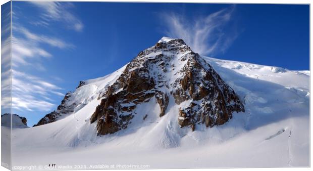 Mont Blanc du Tacul Canvas Print by Geoff Weeks