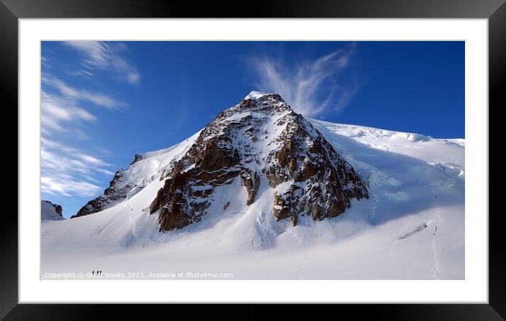 Mont Blanc du Tacul Framed Mounted Print by Geoff Weeks