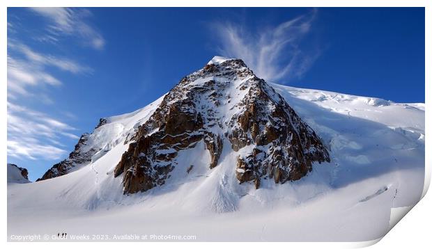 Mont Blanc du Tacul Print by Geoff Weeks