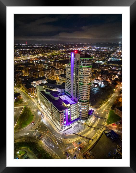 The Dalek Building Leeds Framed Mounted Print by Apollo Aerial Photography
