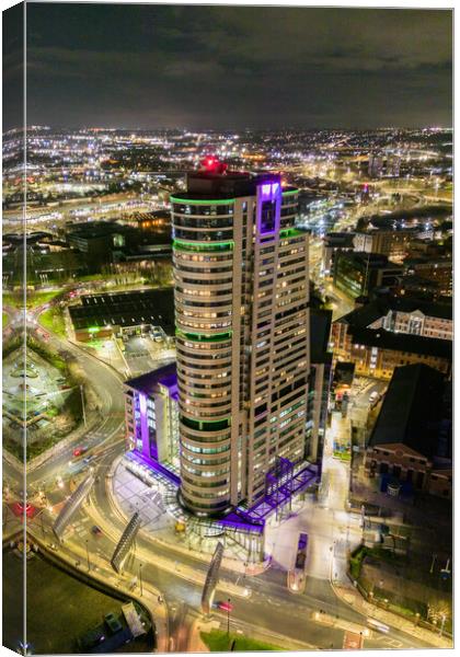 Bridgewater Place Night Canvas Print by Apollo Aerial Photography