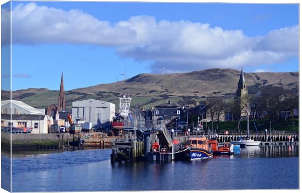 Girvan and its harbour Canvas Print by Allan Durward Photography